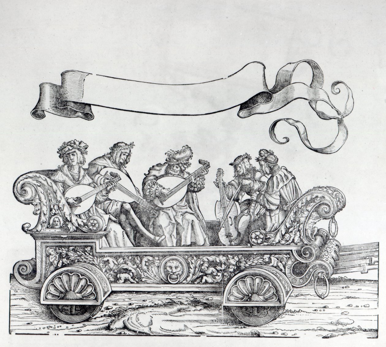 Scen från Maximilians triumfprocession, ca 1516-18 av Hans Burgkmair