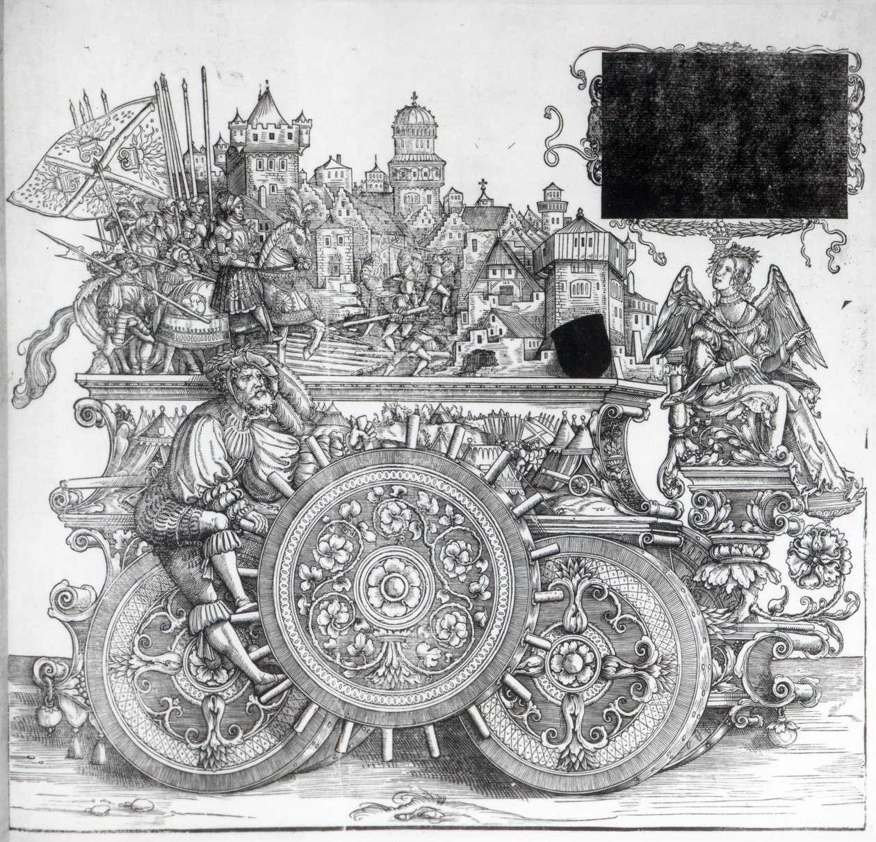 Scen från Maximilians triumftåg, ca 1516-18 av Hans Burgkmair