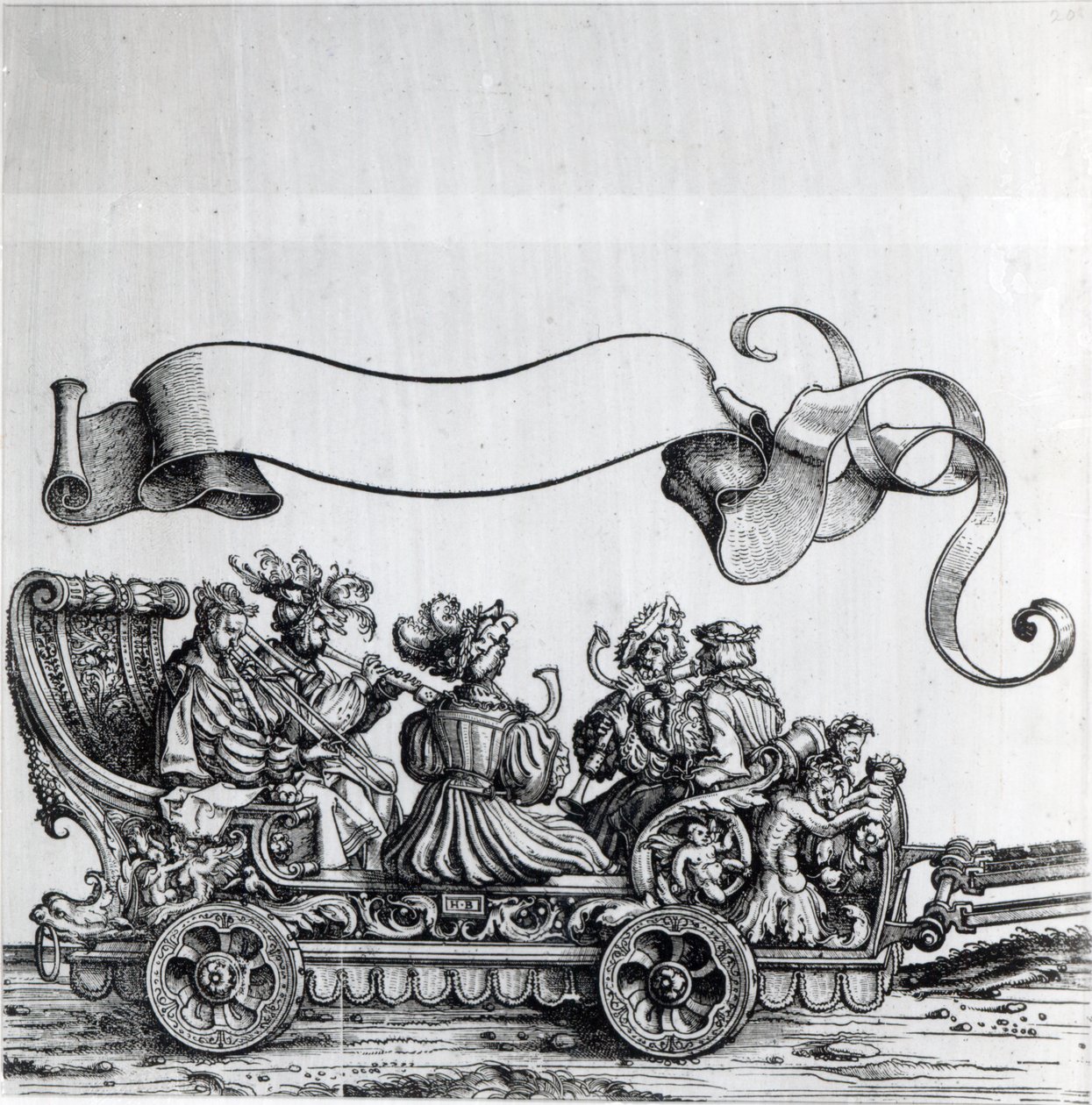 Scen från Maximilians triumfprocession, ca 1516-18 av Hans Burgkmair