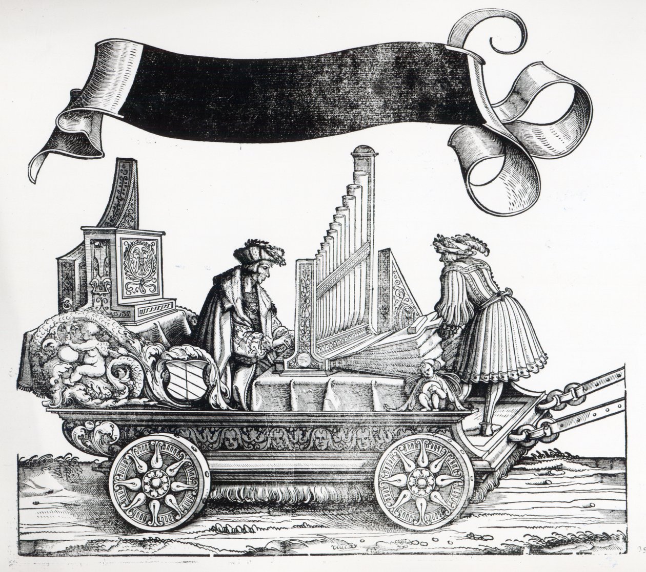 Scen från Maximilians triumfprocession, ca 1516-18 av Hans Burgkmair