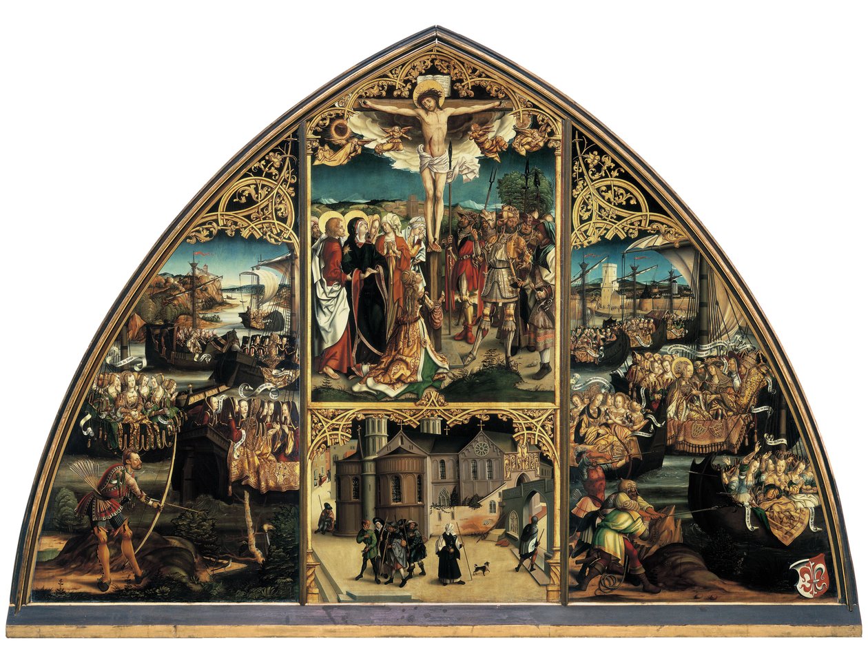 Heliga korsets basilika av Hans Burgkmair the Elder