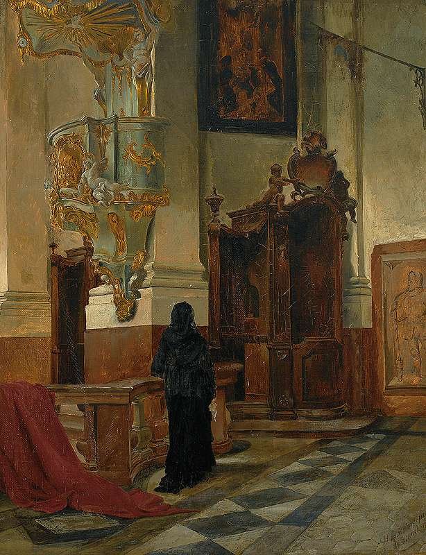 Baroque church interior av Hans Eduard von Berlepsch Valendas