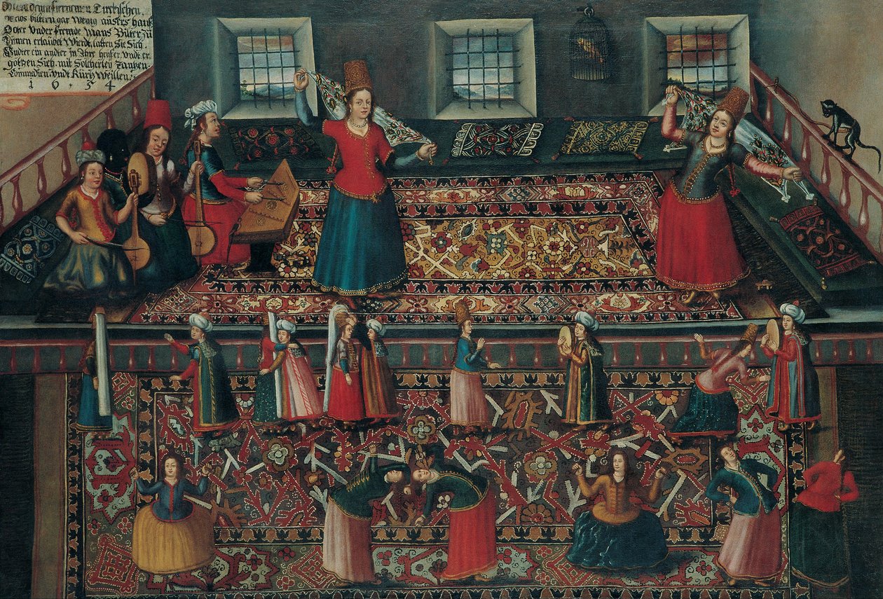 En scen från den turkiska Harem av Hans Gemminger