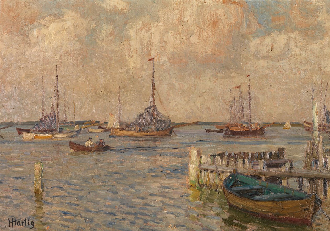 Segelboote vor der Küste av Hans Hartig