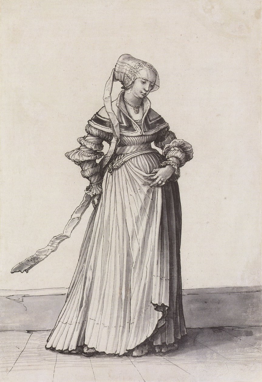 Basel Woman Turned to the Right av Hans Holbein der Jüngere