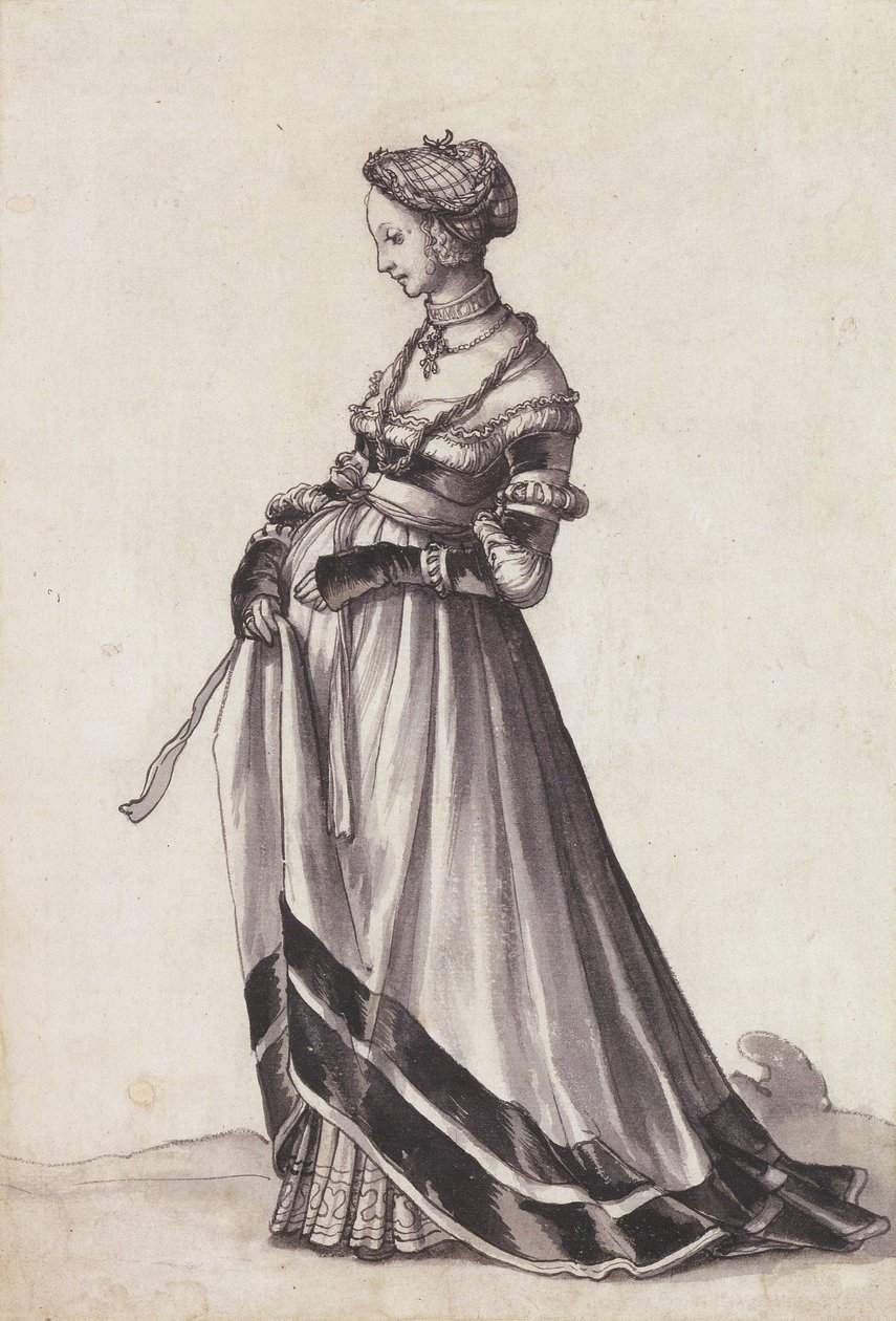 Basel Woman Walking towards the Left av Hans Holbein der Jüngere