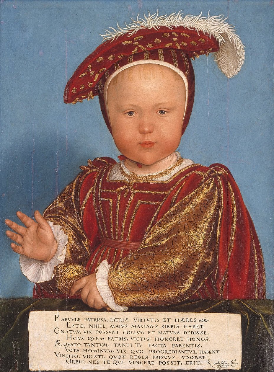 Edward, prins av Wales, senare kung Edward VI av Hans Holbein der Jüngere