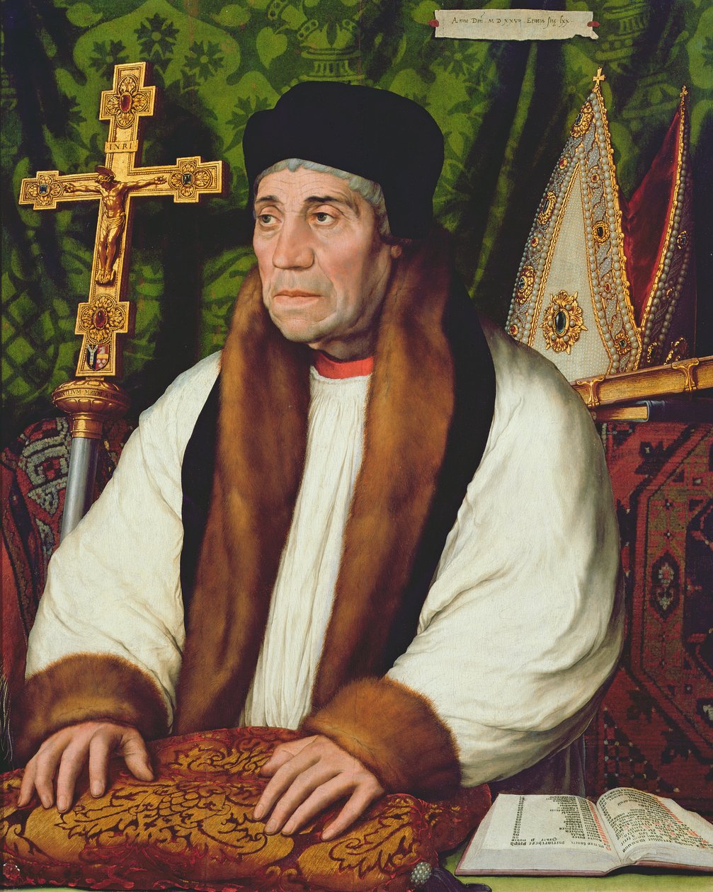 Porträtt av William Warham (1450-1532) ärkebiskop av Canterbury, 1527 av Hans Holbein der Jüngere