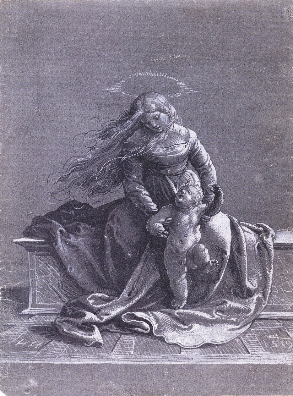 Seated Virgin and Child av Hans Holbein der Jüngere