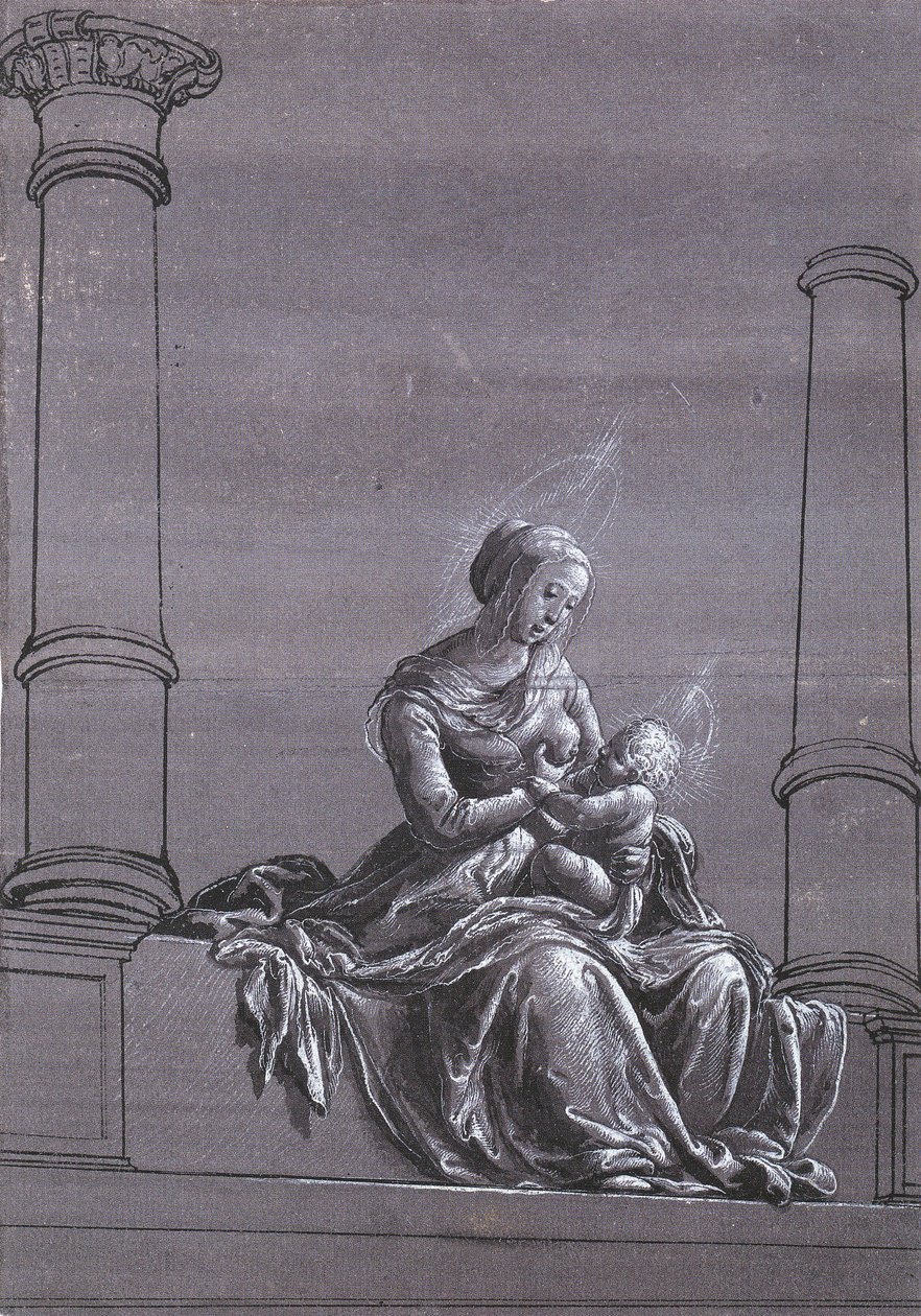 Virgin and Child Between Columns av Hans Holbein der Jüngere