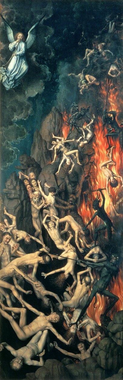 The Last Judgement, 1473 olja på paneldetalj av 144071 av Hans Memling