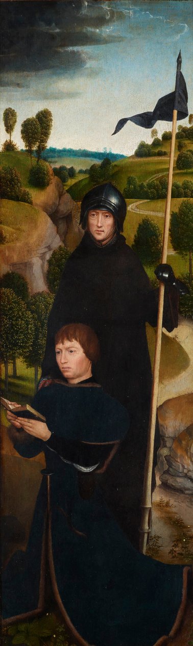 Young Man at Prayer with St. William of Maleval av Hans Memling