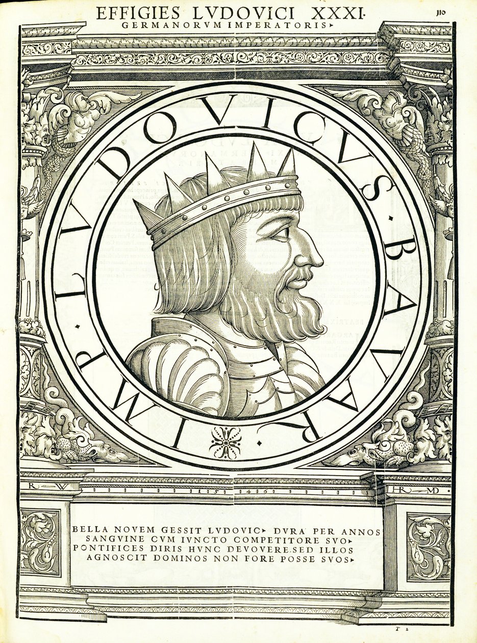 Luis IV, illustration från "De romerska kejsarna i hela öst och väst" av Hans Rudolf Manuel Deutsch