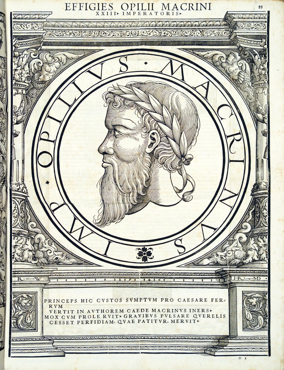 Opilius Macrinus, illustration från 