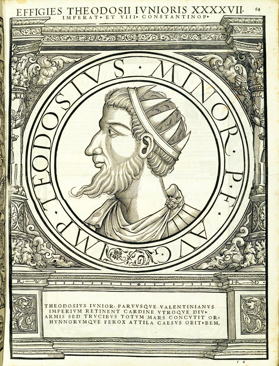 Theodosius den yngre, illustration från 