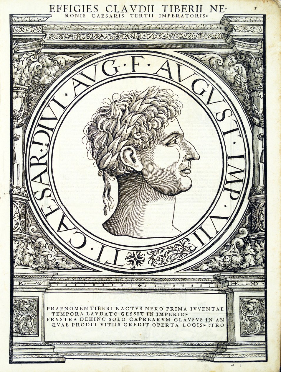 Tyberius Nero, illustration från "De romerska kejsarna i hela öst och väst" av Hans Rudolf Manuel Deutsch