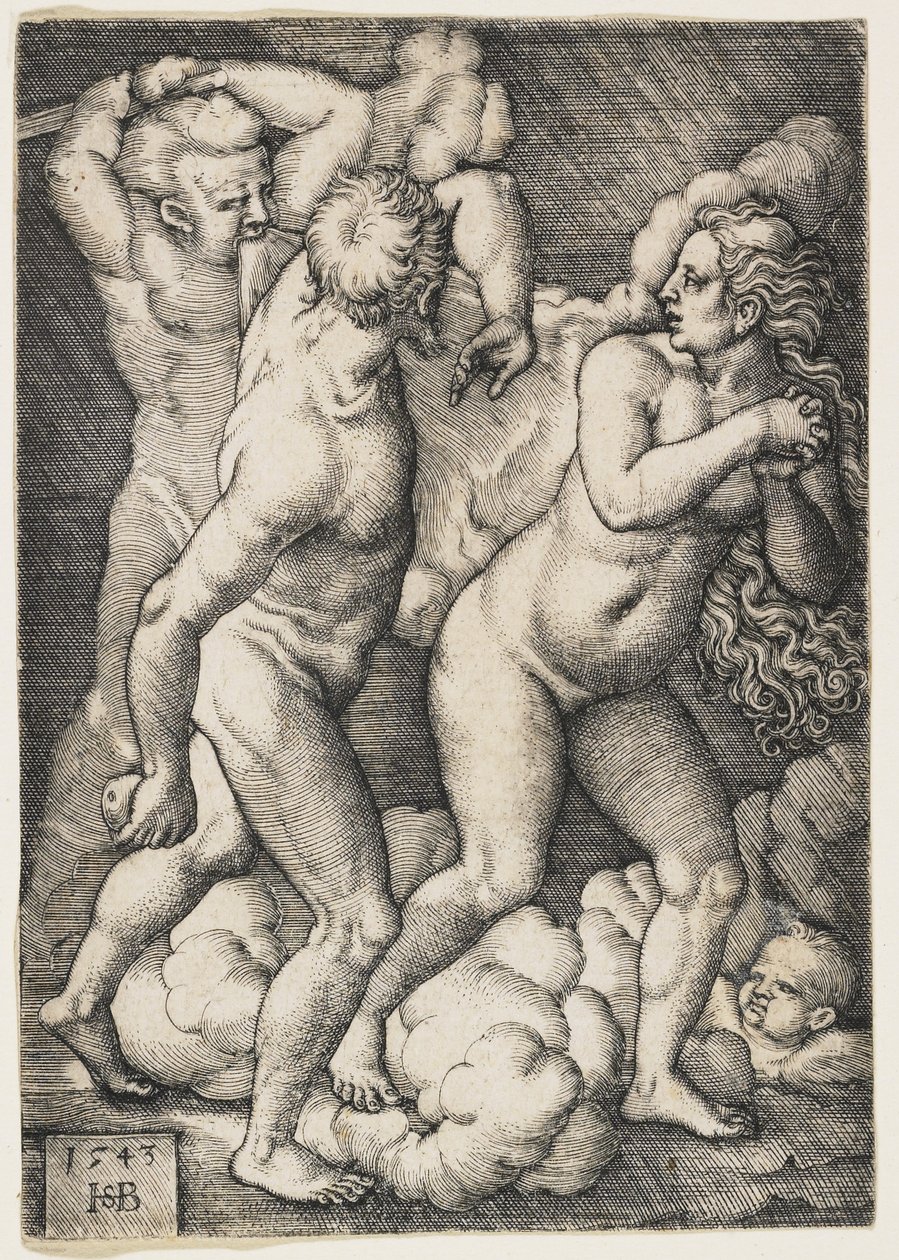 Utdrivningen från paradiset, 1543 av Hans Sebald Beham