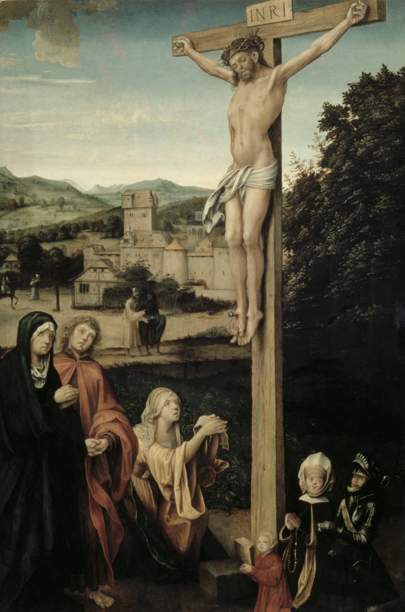 Korsfästelsen (panel) av Hans Suess Kulmbach