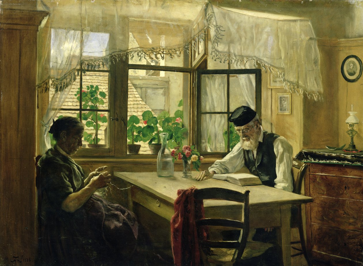 En fridfull söndag 1876 av Hans Thoma