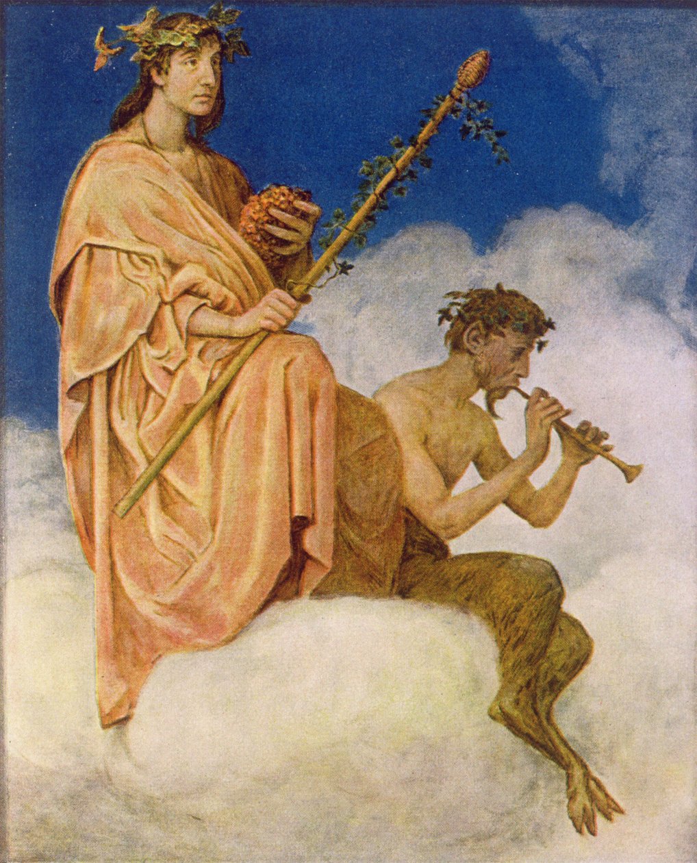 Oktober, illustration från Festkalender, utgiven i Leipzig omkring 1910. av Hans Thoma
