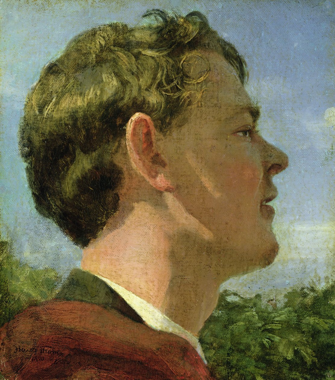 Konstnärens kusin, ca 1860 av Hans Thoma