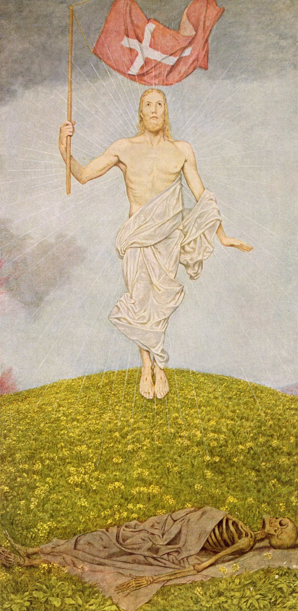 Kristi uppståndelse, illustration från Festkalender, utgiven i Leipzig omkring 1910. av Hans Thoma