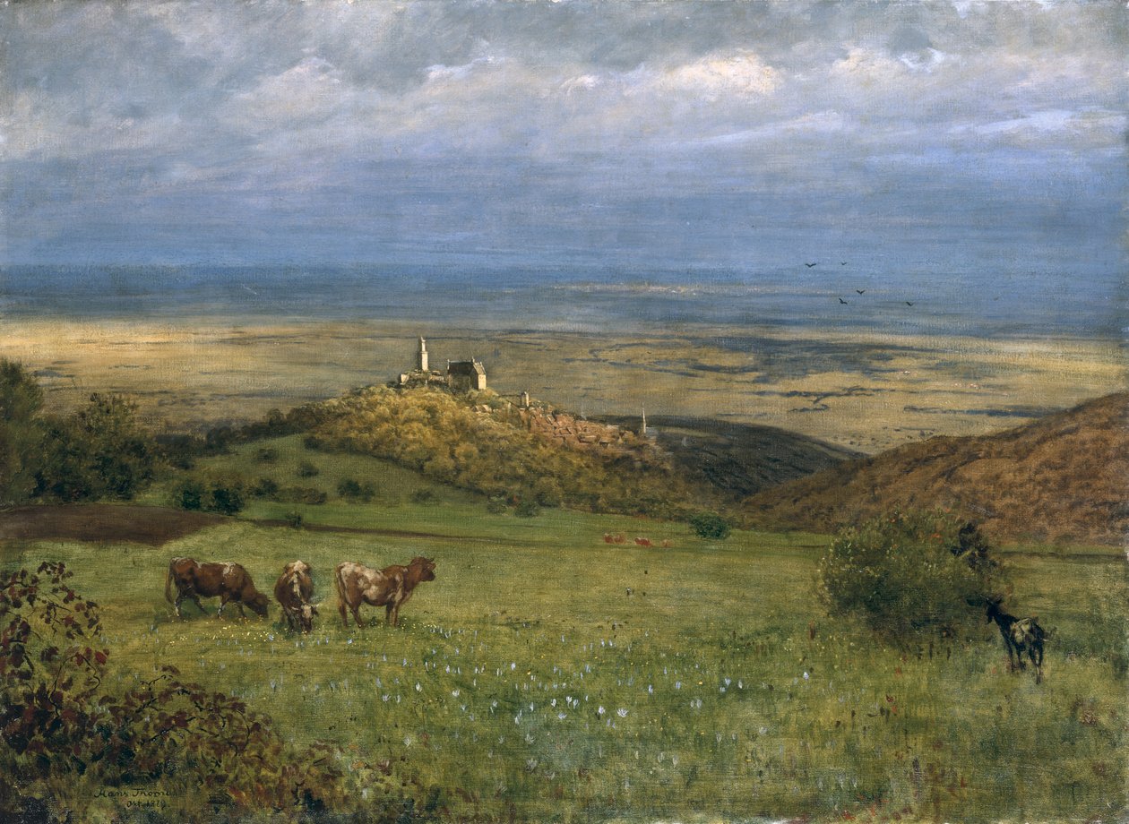 Utsikt över Kronberg i Taunus, Tyskland, 1879 av Hans Thoma