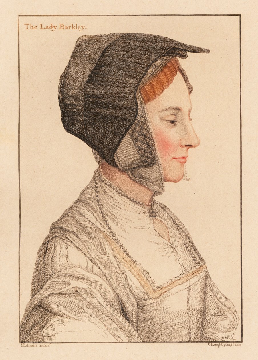 Anne Savage, andra fru till Thomas Lord Berkeley., 1812 (gravyr) av Hans (after) Holbein the Younger