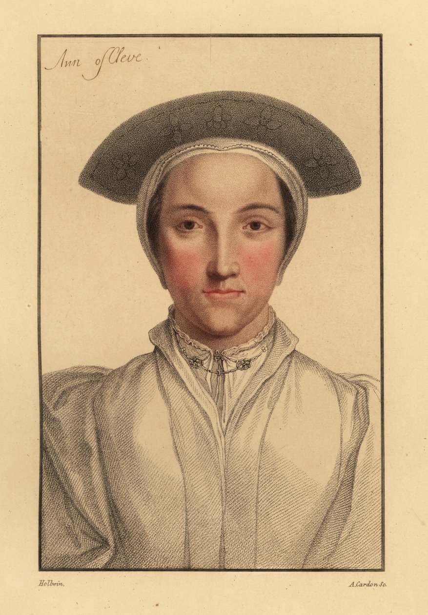 Anne av Cleves eller Amalia av Cleves., 1812 (gravyr) av Hans (after) Holbein the Younger