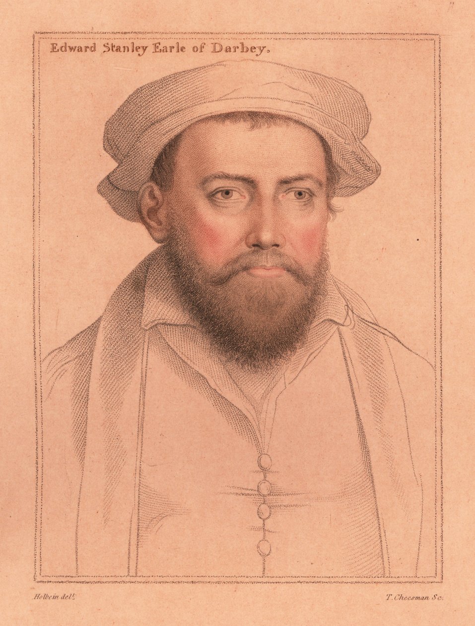 Edward Stanley, 3:e earl av Derby, 1812 (gravyr) av Hans (after) Holbein the Younger