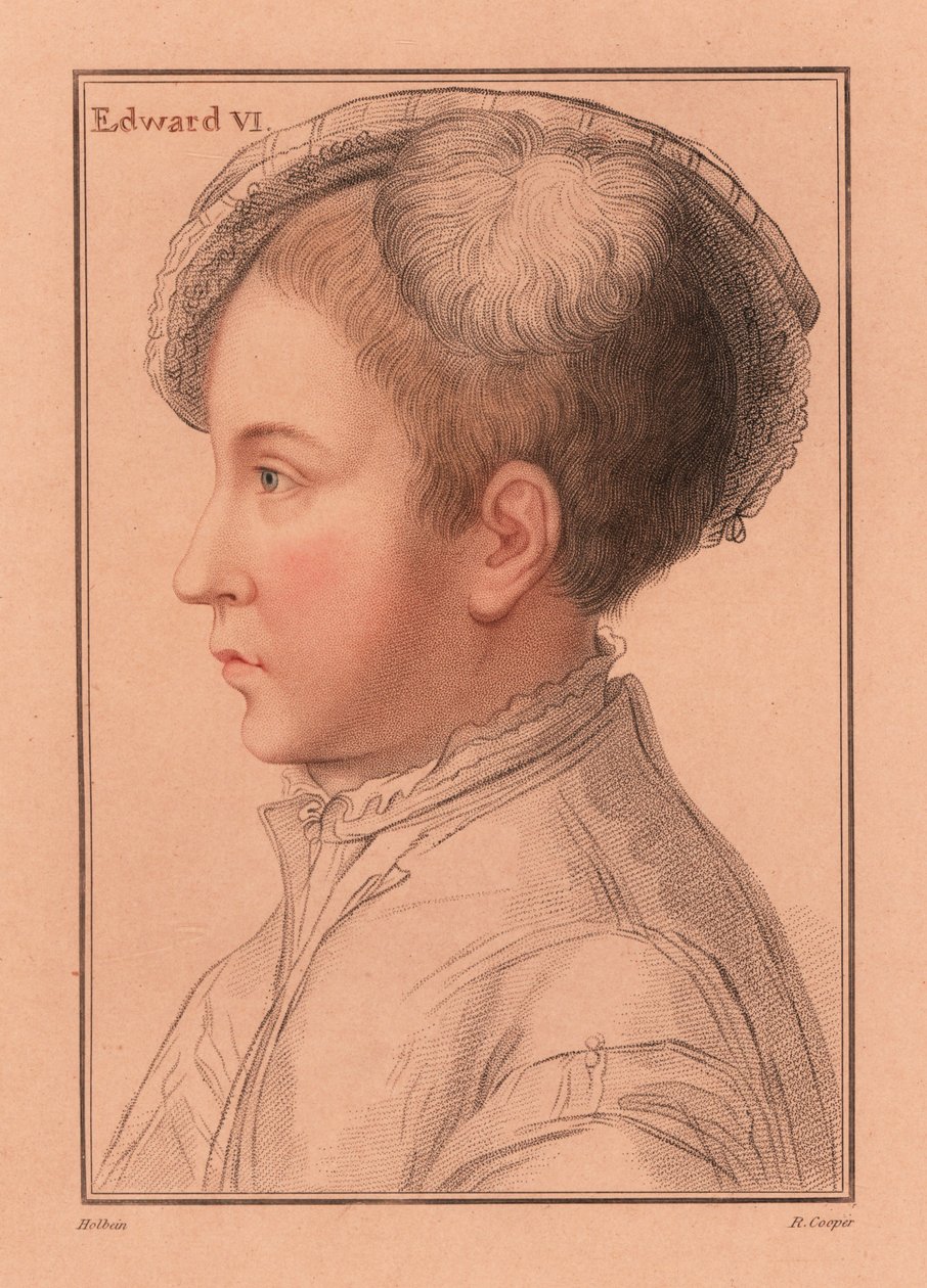 kung Edward VI av England av Hans (after) Holbein the Younger