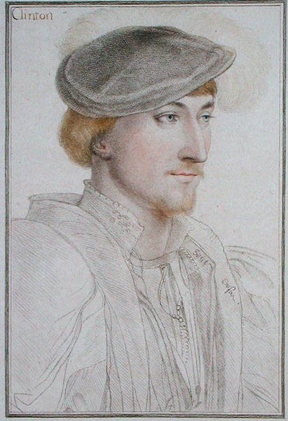 Lord Clinton (1512-85) 1:e earl av Llincoln, graverad av Francesco Bartolozzi (1727-1815) 1793 (gravyr) av Hans (after) Holbein the Younger