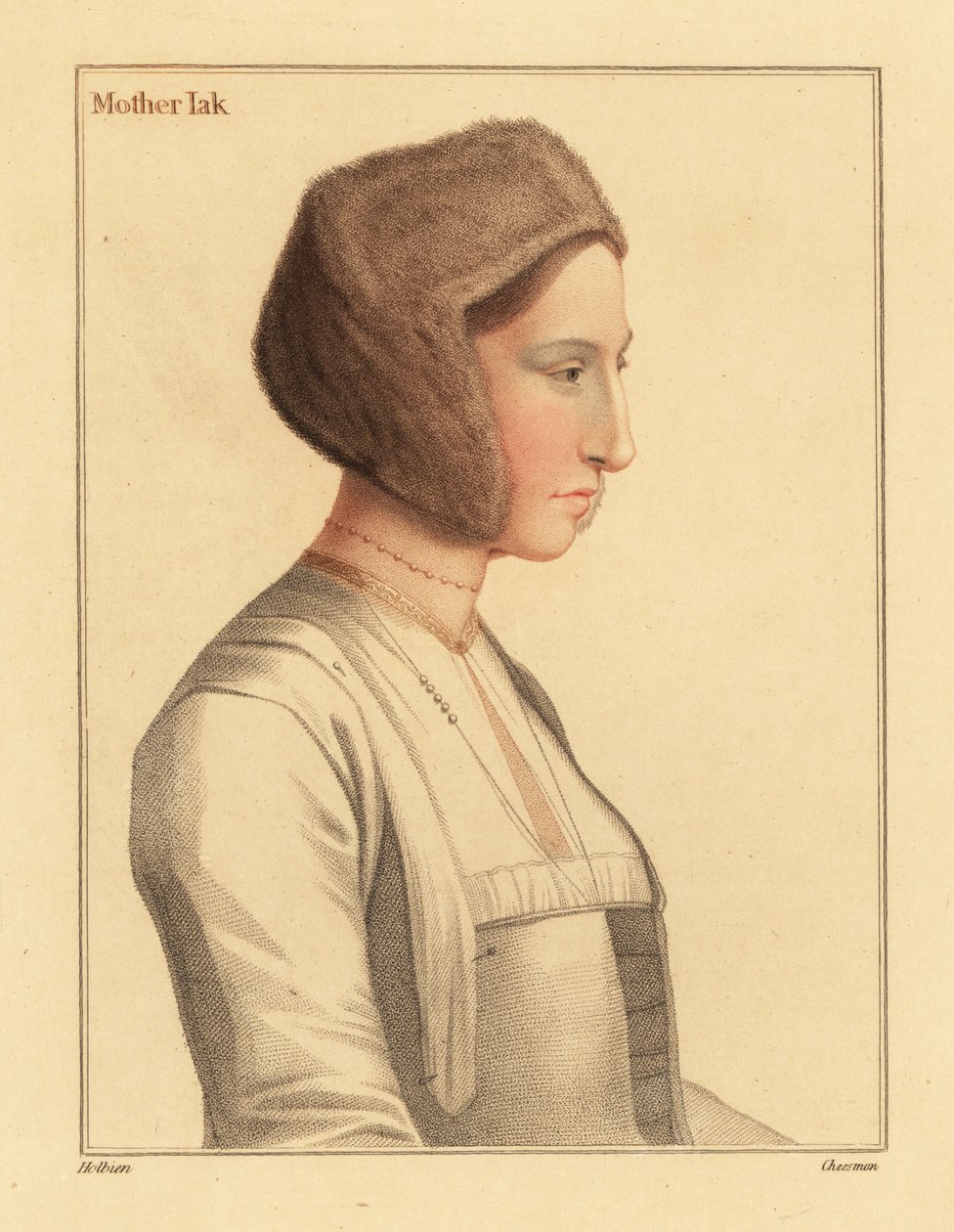 Margaret Clement, fosterdotter till Thomas More., 1812 (gravyr) av Hans (after) Holbein the Younger
