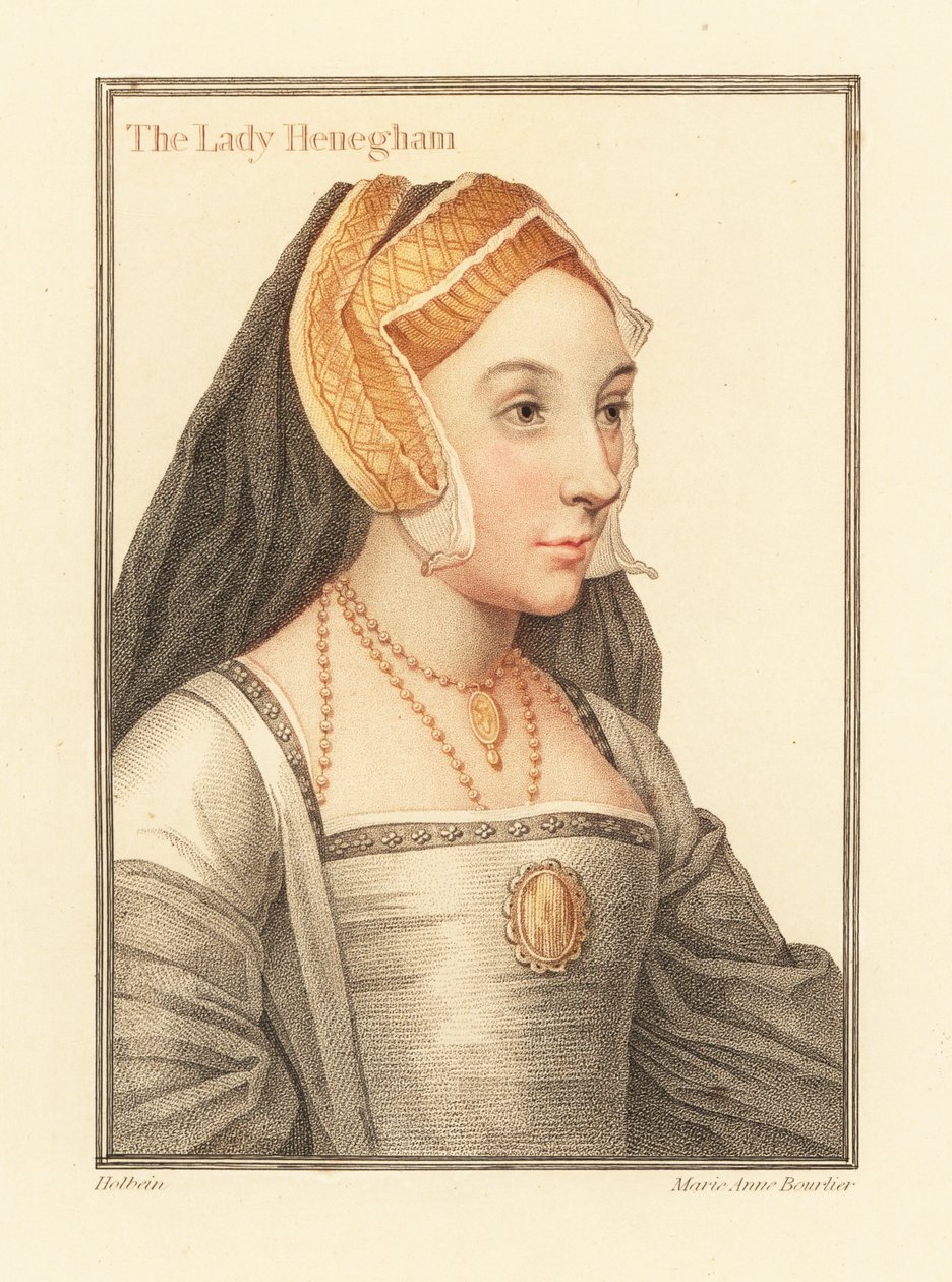 Mary Shelton, Lady Heveningham., 1812 (gravyr) av Hans (after) Holbein the Younger