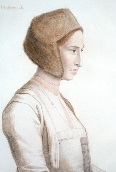 Moder Jackson, sjuksköterska till den framtida Edward VI, graverad av Francesco Bartolozzi (1727-1815) (gravyr) av Hans (after) Holbein the Younger