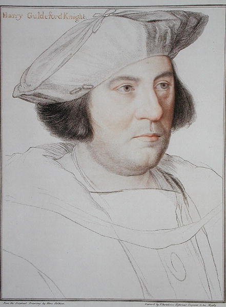 Porträtt av Harry Guldeford (d.1532) graverad av Francesco Bartolozzi (1727-1815) 1792 (gravyr) av Hans (after) Holbein the Younger