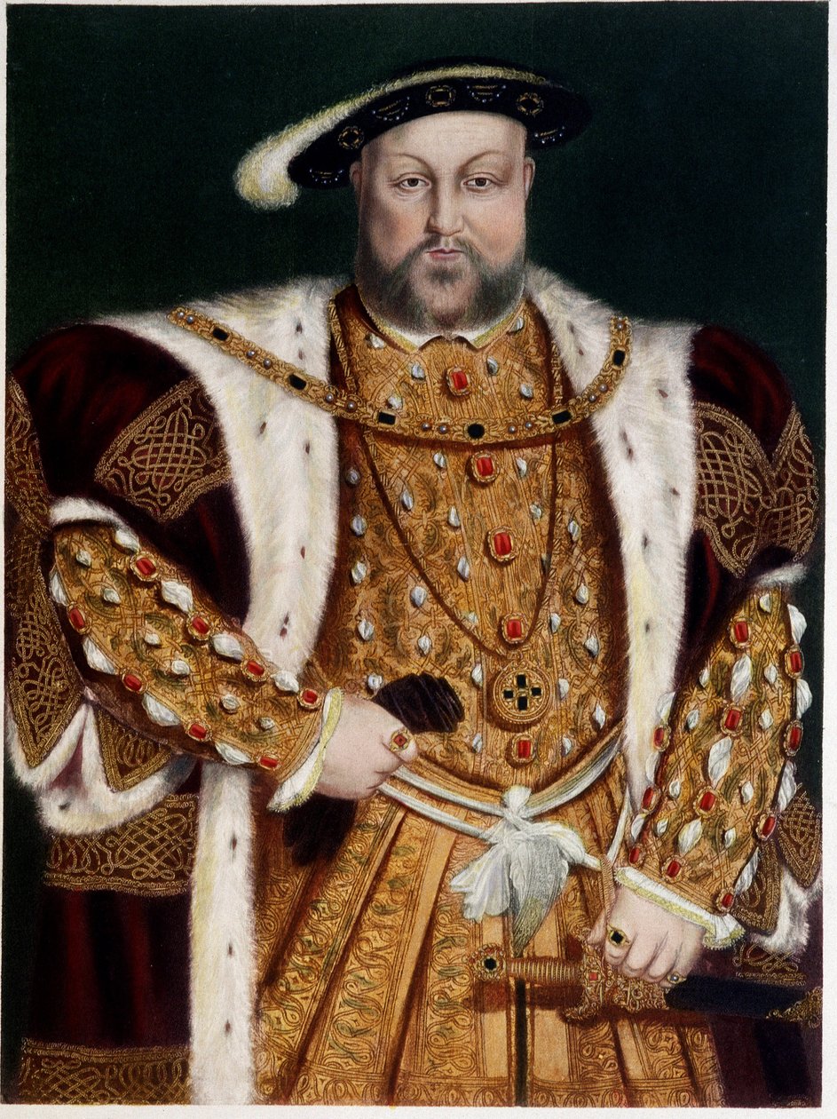 Porträtt av Henrik VIII - från A.P. Holbein, v. 1543. av Hans (after) Holbein the Younger