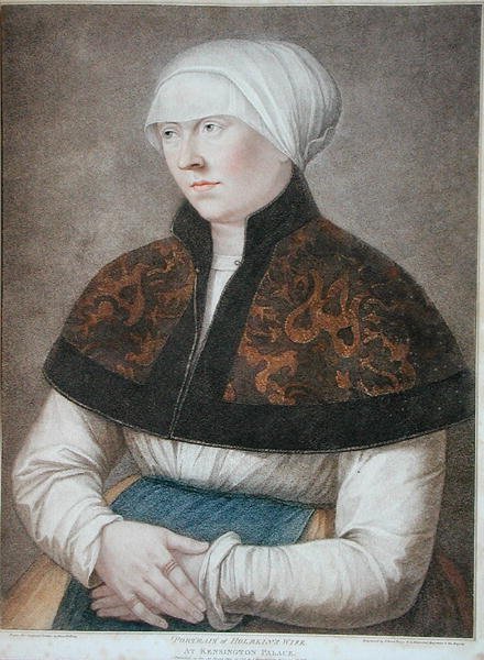 Porträtt av Holbeins fru, graverad av Francesco Bartolozzi (1727-1815) 1796 (gravyr) av Hans (after) Holbein the Younger
