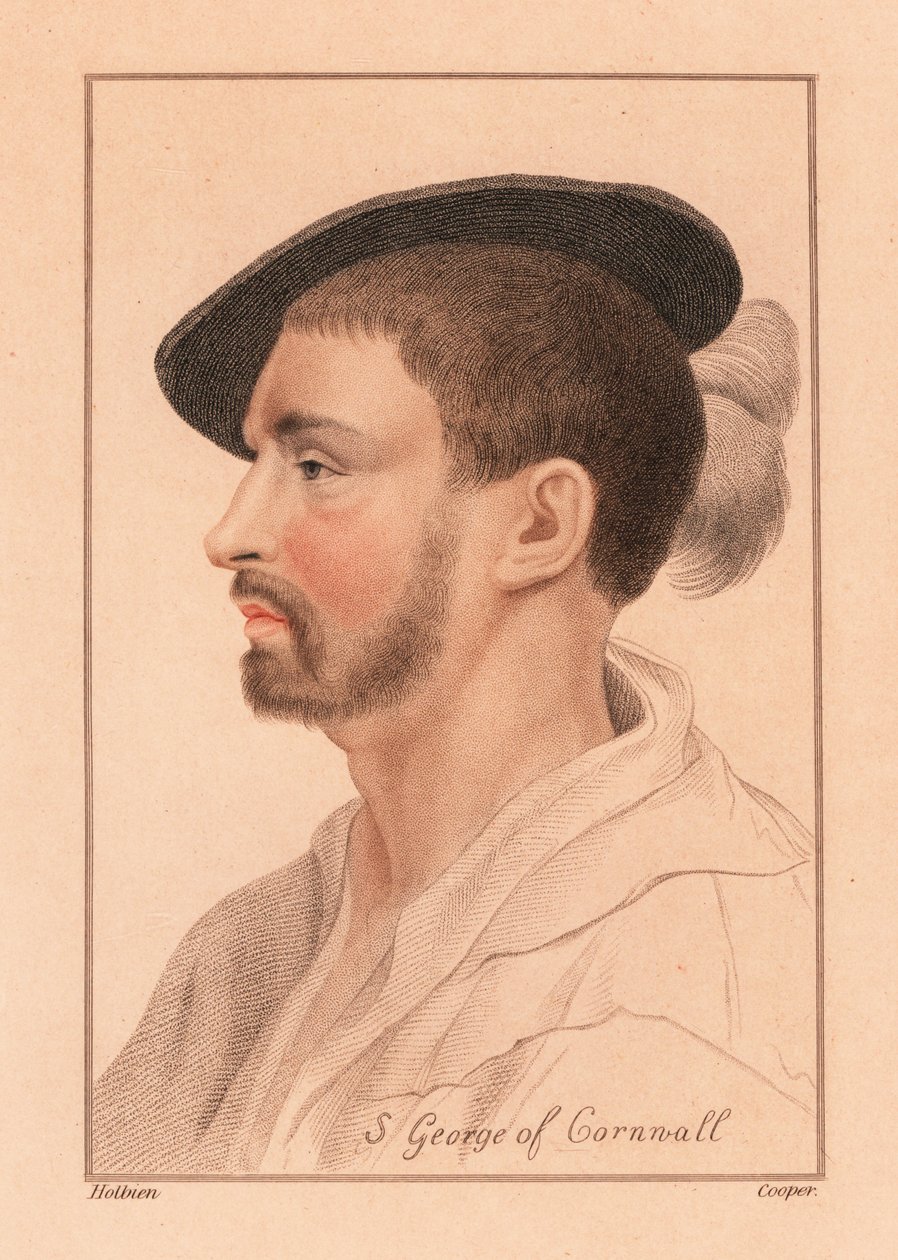 Simon George av Quocoute, Cornwall, 1812 (gravyr) av Hans (after) Holbein the Younger