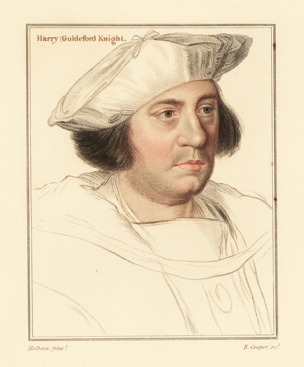 Sir Henry Guldeford, hästens mästare, 1812 (gravyr) av Hans (after) Holbein the Younger