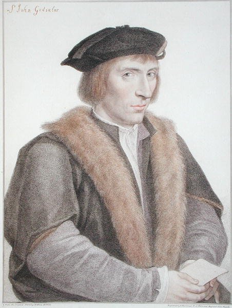 Sir John Godsalve, graverad av Francesco Bartolozzi (1727-1815) 1796 (gravyr) av Hans (after) Holbein the Younger