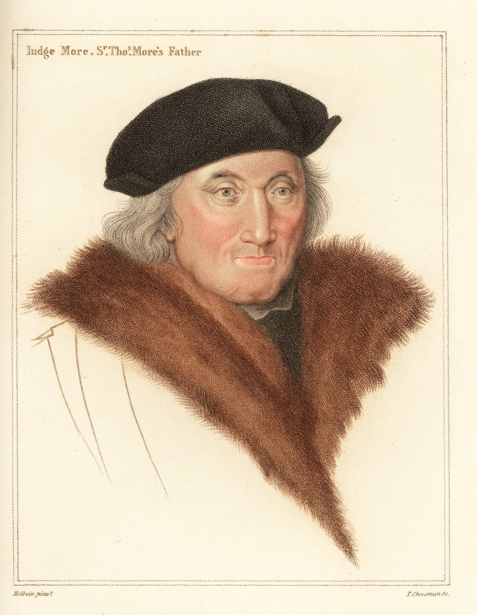Sir John More, advokat och domare (1451-1533), 1812 (gravyr) av Hans (after) Holbein the Younger