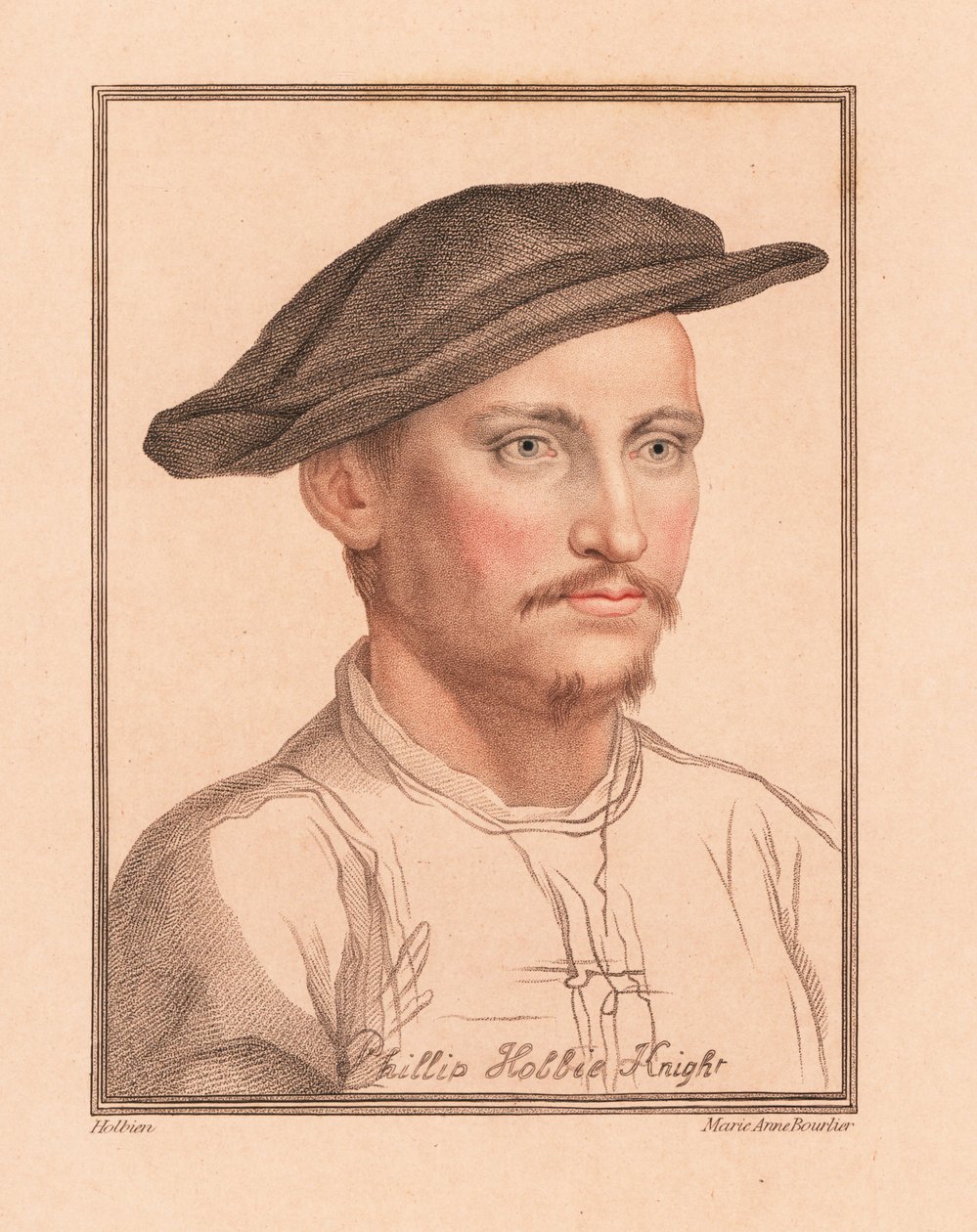 Sir Philip Hoby, engelsk ambassadör i det heliga romerska riket, 1812 (gravyr) av Hans (after) Holbein the Younger