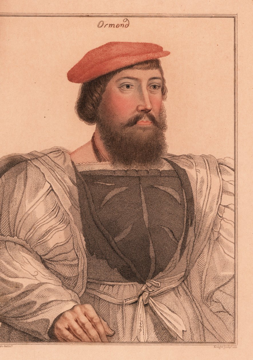 Thomas Boleyn eller James Butler, Earl of Ormond., 1812 (gravyr) av Hans (after) Holbein the Younger