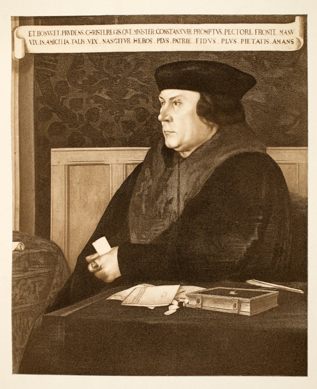 Thomas Cromwell, Earl of Essex, ca 1537, pub. 1902 (kollotyp) av Hans (after) Holbein the Younger
