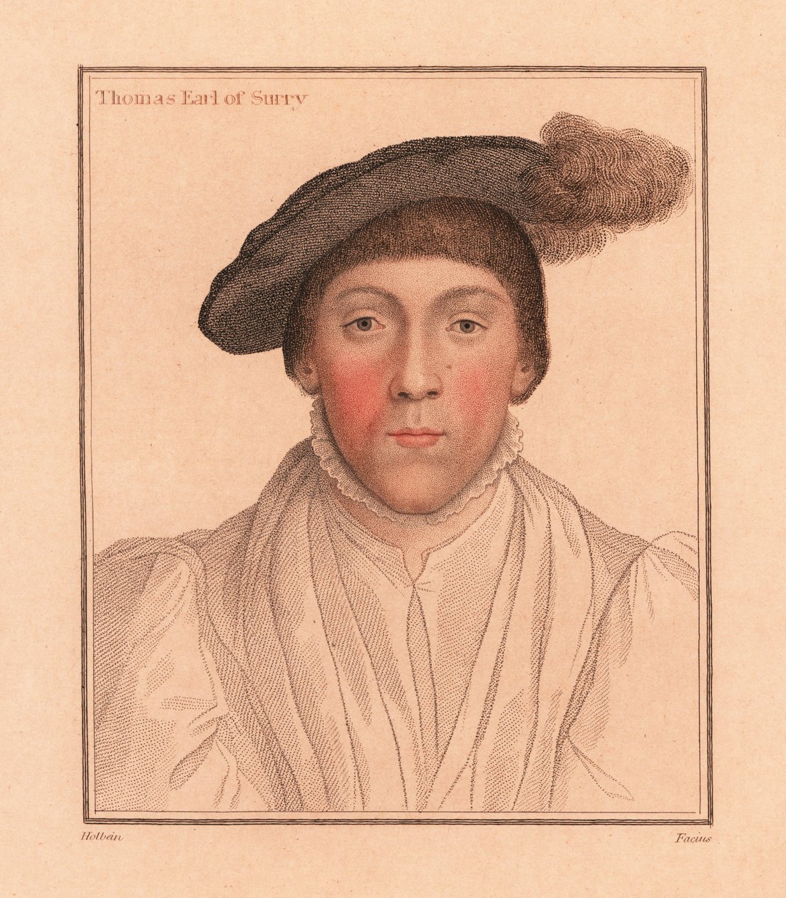Thomas Howard, Earl of Surrey., 1812 (gravyr) av Hans (after) Holbein the Younger