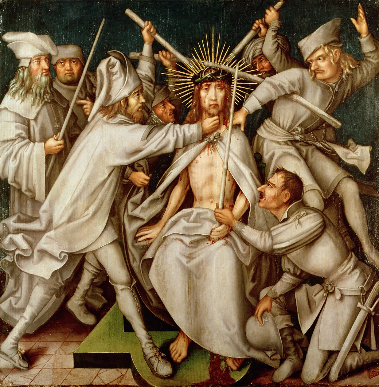 The Flagellation, från altartavlan för Dominikanerkirche av Hans (and workshop) Holbein the Elder