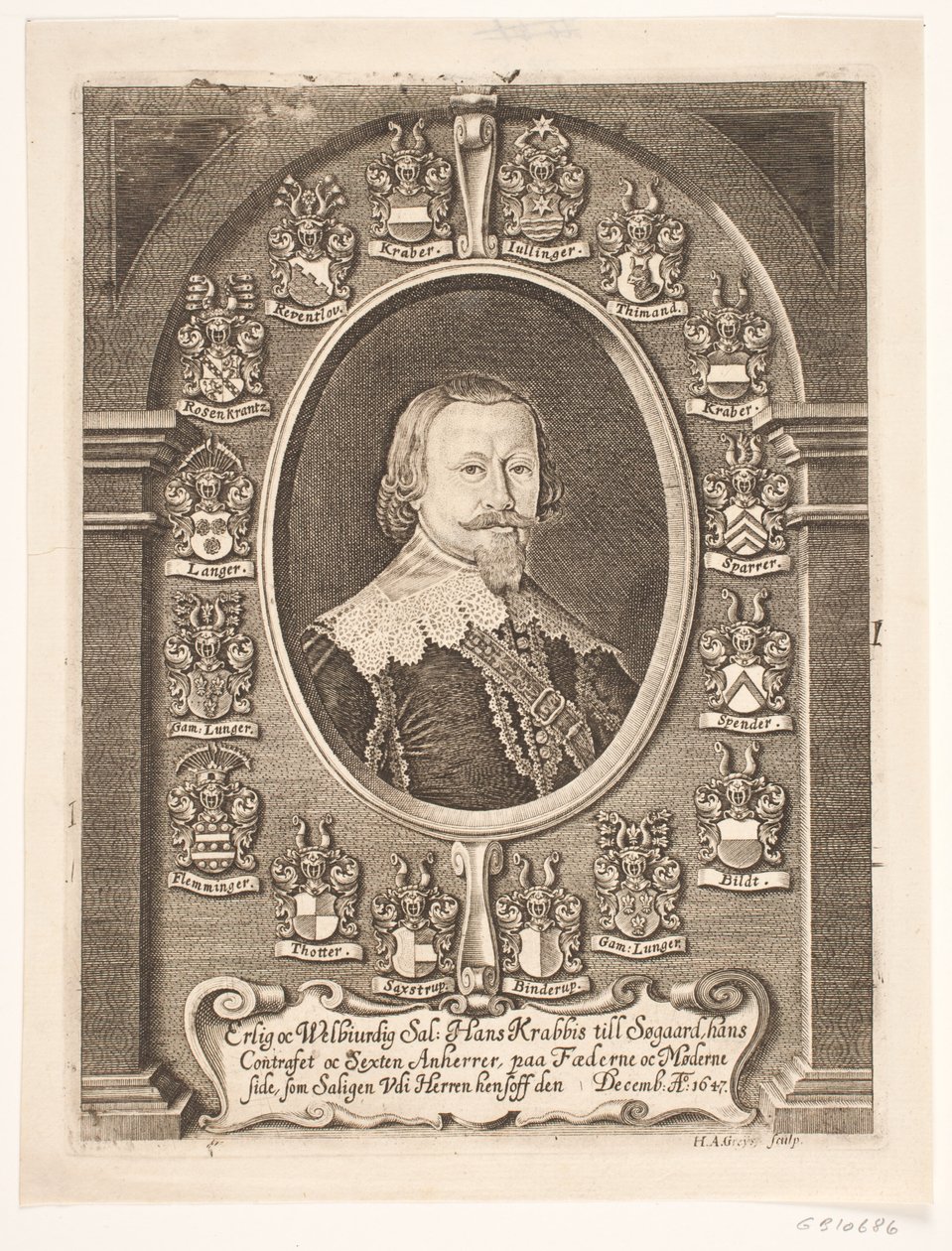 Hans Krabbe till Søgård. Från en begravningspredikan 1648 av Hans Andreas Greys