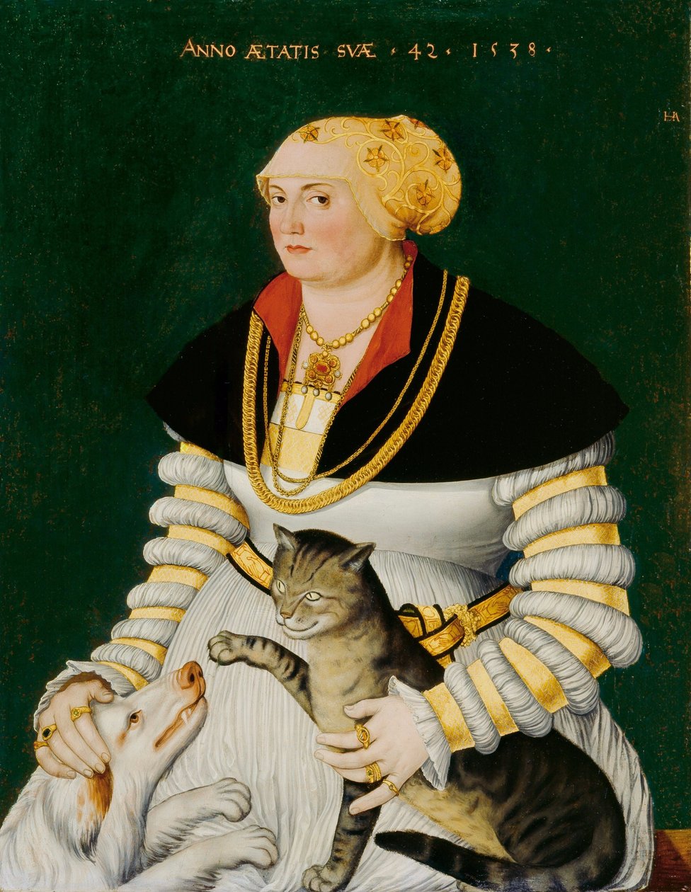 Tyska: Bildnis der Cleophea Krieg von Bellikon / Porträtt av Cleophea Holzhalb, född Krieg von Bellikon Porträtt av Cleophea Krieg von Bellikon av Hans Asper