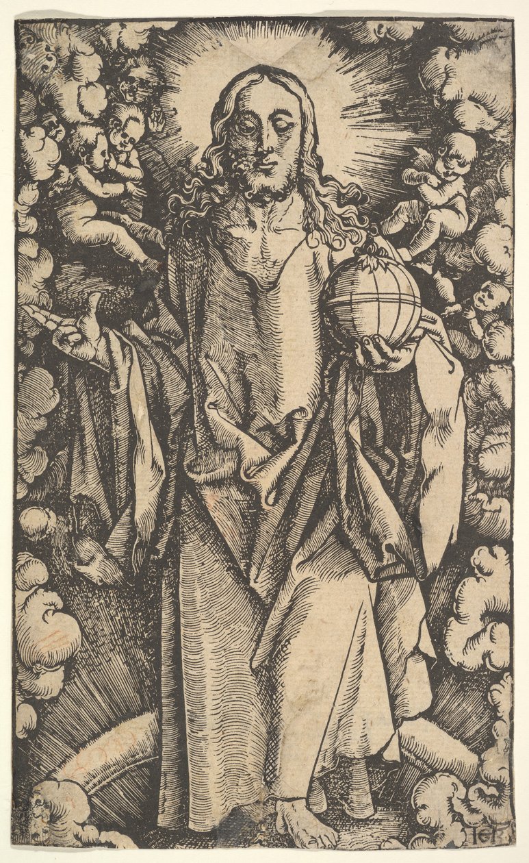 Kristus med en jordglob, 1400- och 1500-talet. av Hans Baldung
